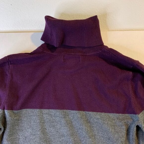 Calvin Klein Women's Size S Turtle Neck Long Sleeve Color Block Knit Sweater - Picture 7 of 8